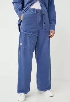 G-Star Raw pantaloni de bumbac lat, high waist, D24361-D295 imagine