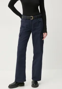 G-Star Raw pantaloni femei, culoarea albastru marin, drept, medium waist, D24673-D388 imagine