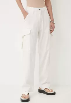 G-Star Raw pantaloni femei, culoarea bej, drept, high waist, D24598-D454 imagine