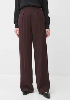 G-Star Raw pantaloni femei, culoarea maro, lat, high waist, D25315-D522 imagine