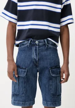 G-Star Raw pantaloni scurti jeans barbati, culoarea bleumarin, D26528-D788 imagine