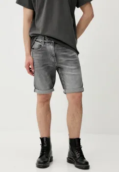 G-Star Raw pantaloni scurti jeans culoarea gri imagine