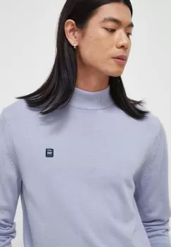 G-Star Raw pulover barbati, culoarea violet, light, cu guler imagine