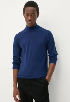 G-Star Raw pulover de lana barbati, culoarea albastru marin, light, cu guler, D25175-D847 imagine