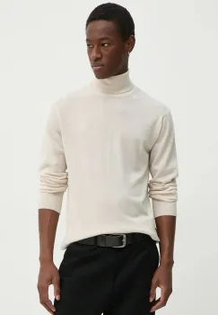 G-Star Raw pulover de lana barbati, culoarea bej, light, cu guler, D25177-D847 imagine