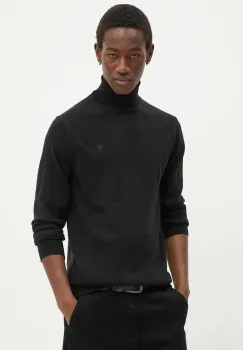 G-Star Raw pulover de lana barbati, culoarea negru, light, cu guler, D25177-D847 imagine