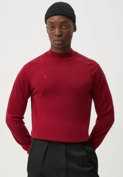 G-Star Raw pulover de lana barbati, culoarea rosu, light, cu guler, D25175-D847 imagine