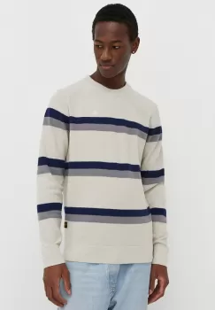 G-Star Raw pulover din amestec de lana barbati, culoarea bej imagine