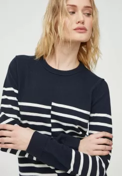 G-Star Raw pulover din amestec de lana femei, culoarea albastru marin imagine