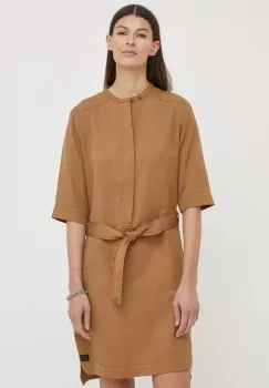 G-Star Raw rochie culoarea maro, mini, drept imagine