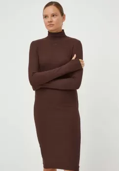 G-Star Raw rochie culoarea maro, mini, mulata imagine