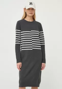 G-Star Raw rochie din amestec de lana culoarea gri, mini, drept imagine