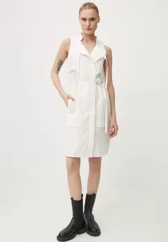 G-Star Raw rochie din bumbac culoarea bej, mini, drept, D24621-D591 imagine