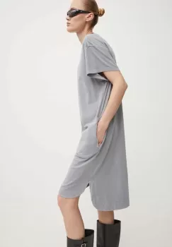 G-Star Raw rochie din bumbac culoarea gri, mini, oversize imagine