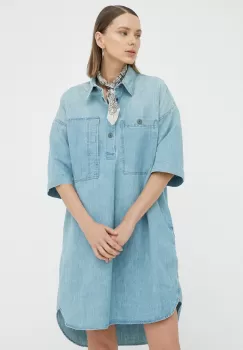 G-Star Raw rochie jeans mini, oversize imagine