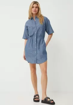 G-Star Raw rochie jeans mini, oversize, D24874-D558 imagine