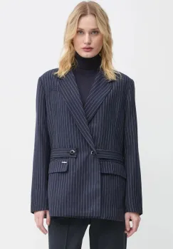 G-Star Raw sacou din lana culoarea albastru marin, cu doua randuri de nasturi, modelator, D25284-D721 imagine