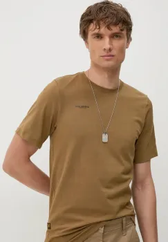 G-Star Raw tricou barbati, culoarea maro, neted imagine
