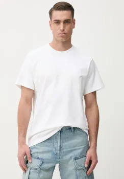 G-Star Raw tricou din bumbac barbati, culoarea alb, cu imprimeu, D25148-C784 imagine