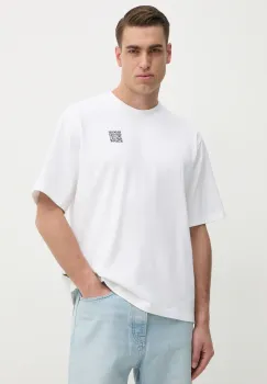 G-Star Raw tricou din bumbac barbati, culoarea alb, cu imprimeu, D25975-C784 imagine