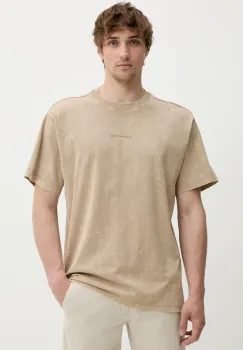 G-Star Raw tricou din bumbac barbati, culoarea bej, melanj, D25964-C756 imagine