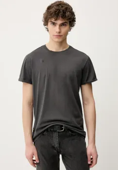 G-Star Raw tricou din bumbac barbati, culoarea gri, neted, D25971-2653 imagine