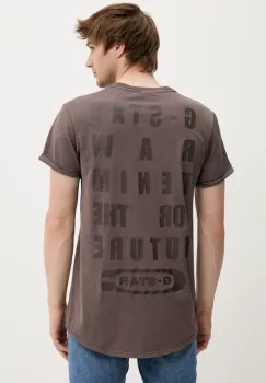 G-Star Raw tricou din bumbac barbati, culoarea maro, neted, D25971-2653 imagine