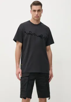 G-Star Raw tricou din bumbac barbati, culoarea negru, cu imprimeu, D25148-C784 imagine