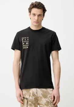 G-Star Raw tricou din bumbac barbati, culoarea negru, cu imprimeu, D25968-C506 imagine