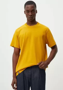 G-Star Raw tricou din bumbac culoarea galben, neted imagine