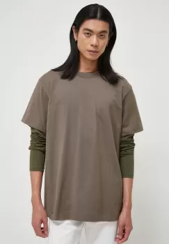 G-Star Raw tricou din bumbac culoarea verde, neted imagine