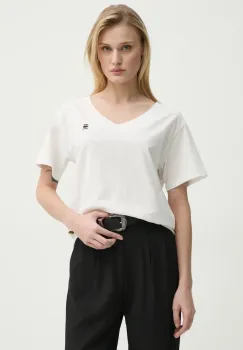 G-Star Raw tricou din bumbac femei, culoarea alb, D26067-D601 imagine