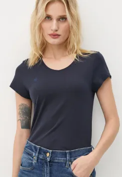 G-Star Raw tricou din bumbac femei, culoarea albastru marin imagine