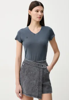 G-Star Raw tricou din bumbac femei, culoarea albastru marin imagine