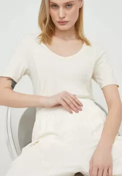 G-Star Raw tricou din bumbac femei, culoarea bej imagine