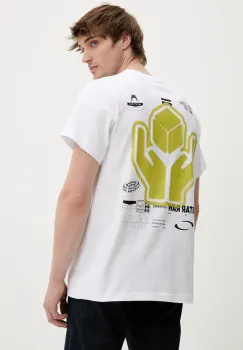 G-Star tricou din bumbac culoarea alb, cu imprimeu, D26046-C336 imagine
