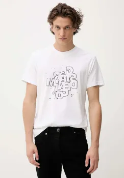 G-Star tricou din bumbac culoarea alb, cu imprimeu, D26824.D975 imagine