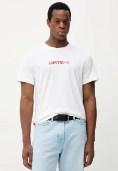 G-Star tricou din bumbac culoarea alb, cu imprimeu, D26832.D975 imagine