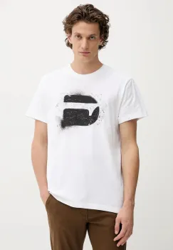 G-Star tricou din bumbac culoarea alb, cu imprimeu, D26833.D101 imagine