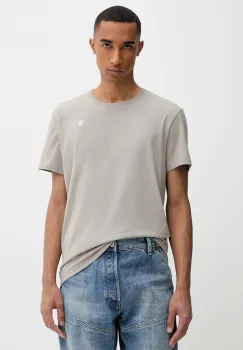 G-Star tricou din bumbac culoarea gri, cu imprimeu, D24449-336 imagine