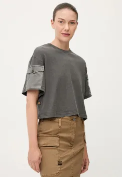 G-Star tricou din bumbac culoarea gri, D27193.C756 imagine