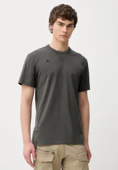 G-Star tricou din bumbac culoarea gri, uni, D24449-336 imagine