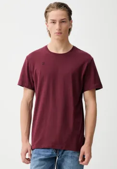 G-Star tricou din bumbac culoarea rosu, neted, D16411-336 imagine