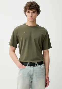 G-Star tricou din bumbac culoarea verde, uni, D26043-C372 imagine
