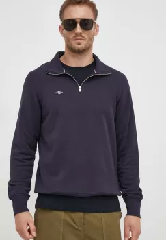 Gant bluza barbati, culoarea albastru marin, cu imprimeu imagine