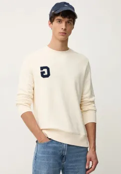 Gant bluza barbati, culoarea bej, cu imprimeu, 2043023 imagine