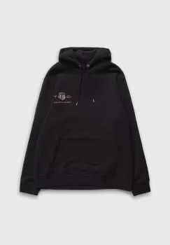 Gant bluza barbati, culoarea negru, cu gluga, cu imprimeu imagine