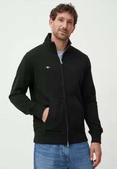 Gant bluza barbati, culoarea negru, neted imagine