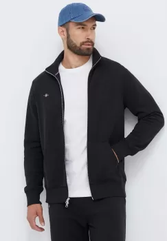 Gant bluza barbati, culoarea negru, neted imagine