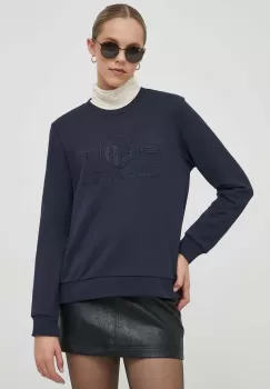 Gant bluza femei, culoarea albastru marin, cu imprimeu imagine